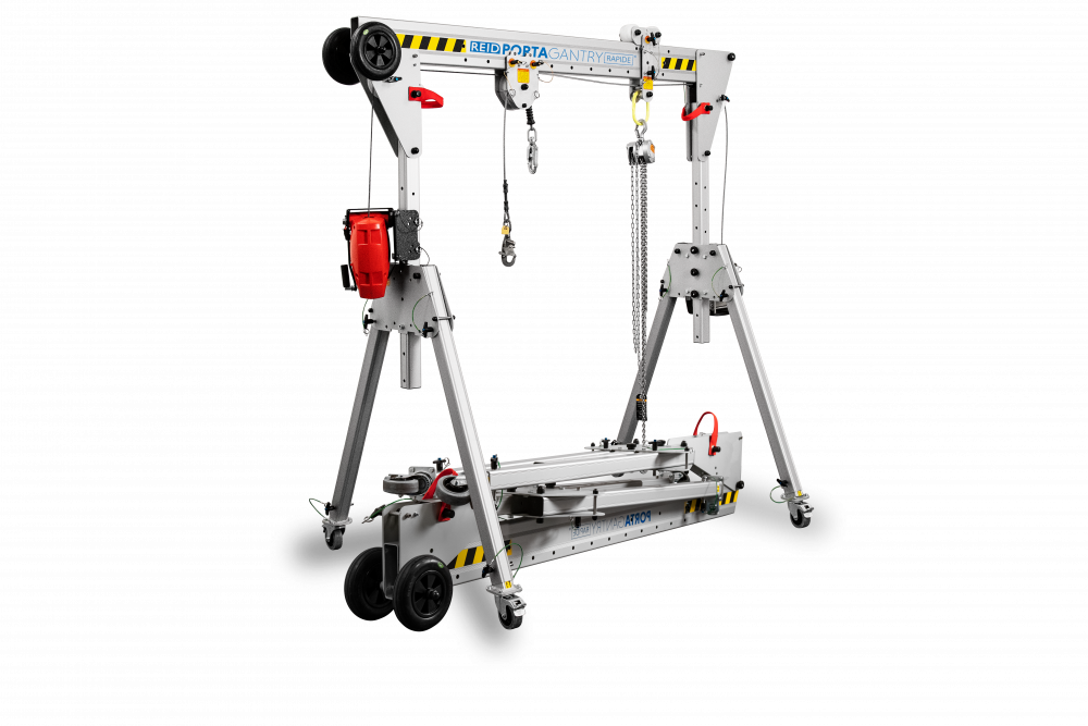PORTAGANTRY RAPIDE ist ein höhenverstellbares, klappbares Aluminiumportal